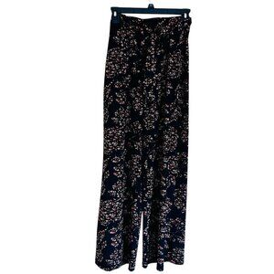 Joan Vass Floral print Wide leg Boho pants Size XS